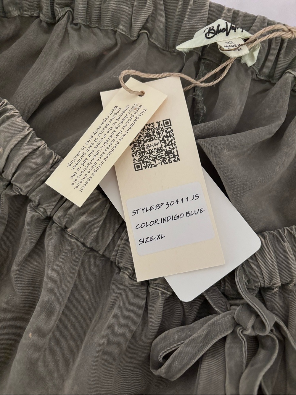 Wide Leg Tiered Drawstring Pants - Olive - Picture 5 of 7